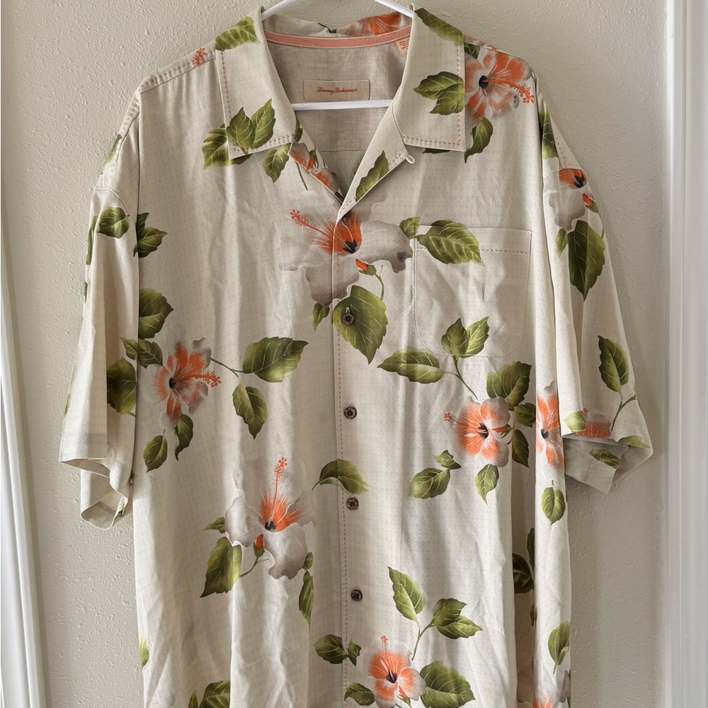 Tommy Bahama Men’s XXL Tropical Cruise Aloha Silk Button Down Shirt
